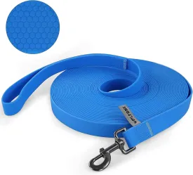 9m Blue Heavy Duty Robust Training Dog Leash with Anti-Slip HandleWaterproof Long Dog Leash for Outdoor Activities