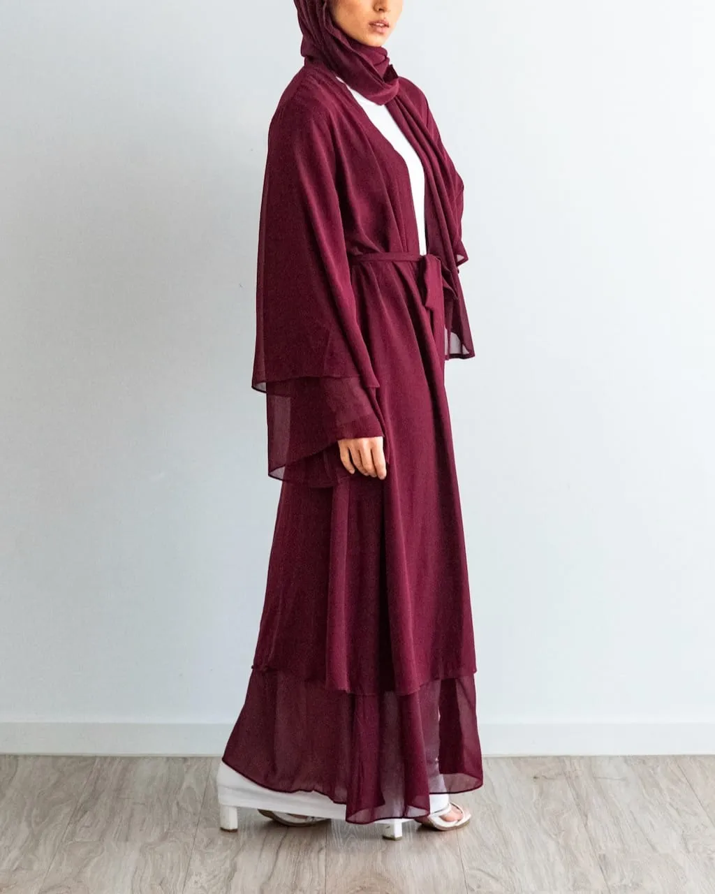 Aisha Abaya with Hijab - Maroon
