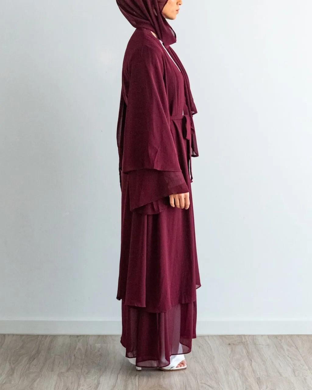 Aisha Abaya with Hijab - Maroon
