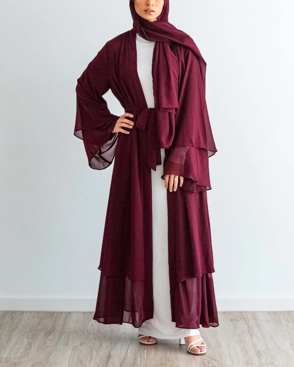 Aisha Abaya with Hijab - Maroon