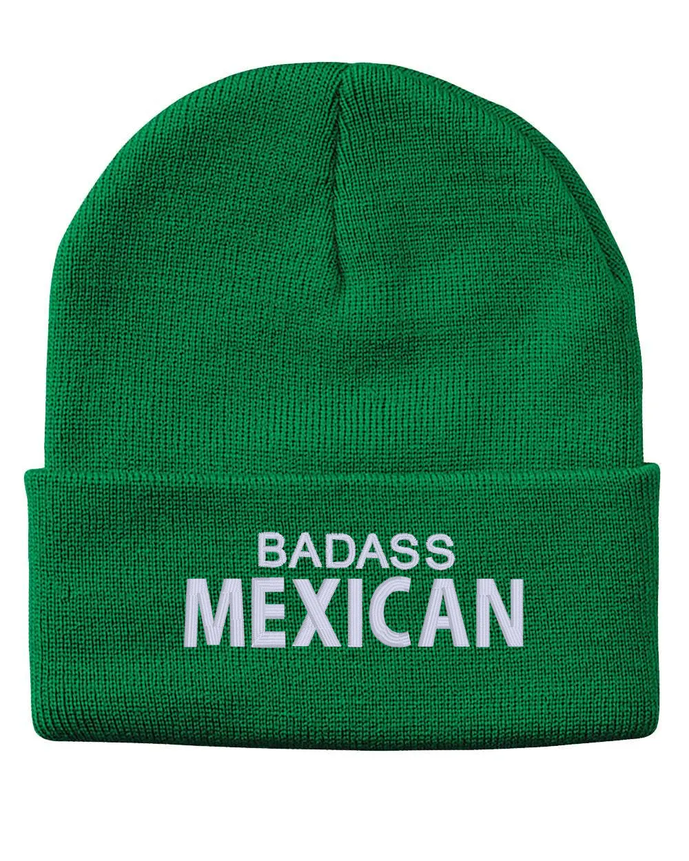 Badass Mexican Embroidered Cuffed Beanie Hat