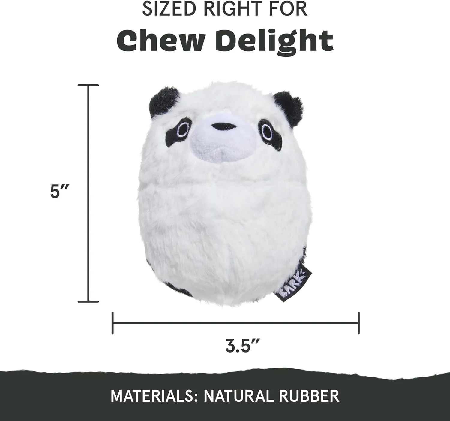 Barkbox Super Chewer Tough Dog Chew Toys for Aggressive Chewers, Plush 2 Toys in 1 (Panda - Large)