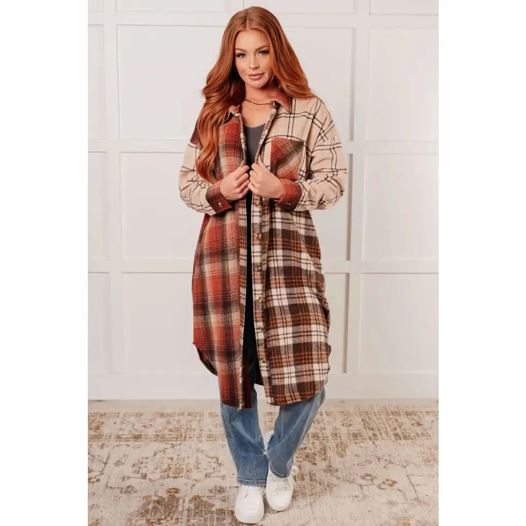 Cabin Fever Flannel Plaid Long Shacket