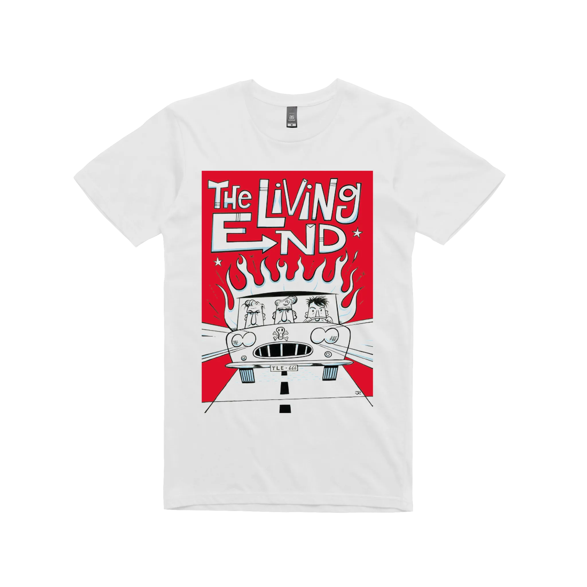 Cartoon Car / White t-shirt