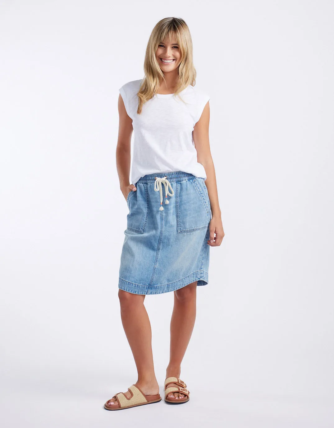 Coco Denim Skirt - Mid Wash