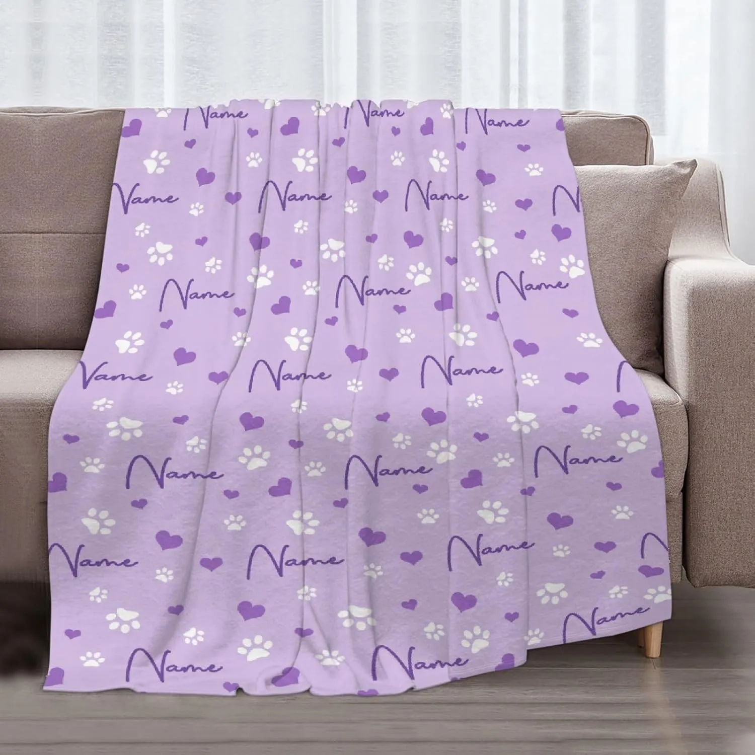 Custom Pet Blanket, Personalized Throw Blanket Gift for Puppy Dog Cat, 30"x40" for Pets