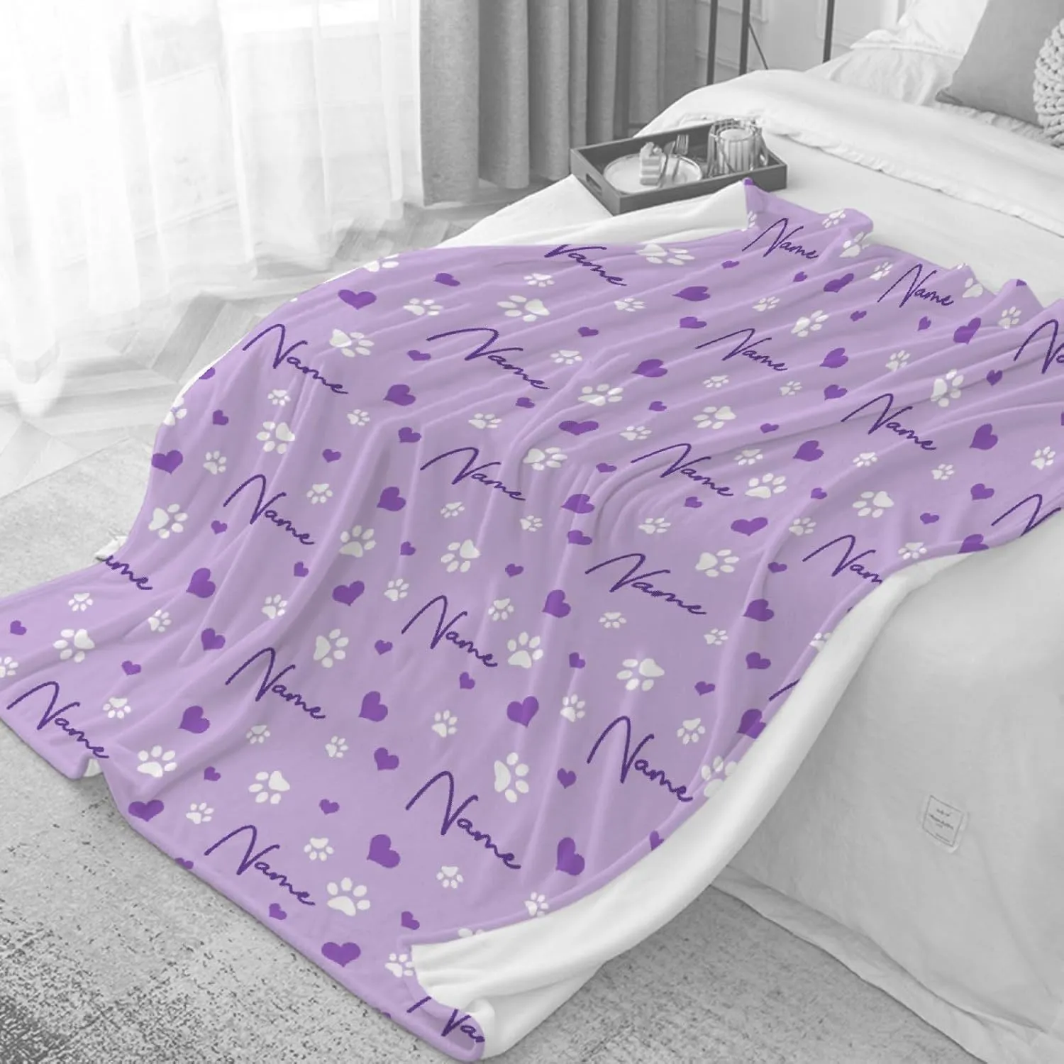 Custom Pet Blanket, Personalized Throw Blanket Gift for Puppy Dog Cat, 30"x40" for Pets