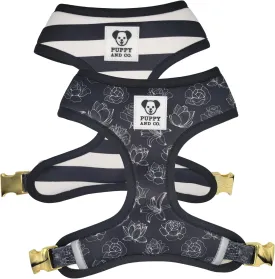 Cute Dog Harness, Reversible, No Pull Pet Vest with Leash Clip - Adjustable Soft Padded & Reflective - for XS Small Medium Large Girl Boy Dogs - for Most Breeds by Puppy and Co (Small, Modern)