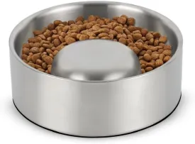 Dog Slow Feeder Stainless Steel Bowl  Non Slip Metal Bowls for Small to Medium Dog Breed  3 Cup Food Capacity Feeding - Slow Down Fast Eating Dogs and Puppy