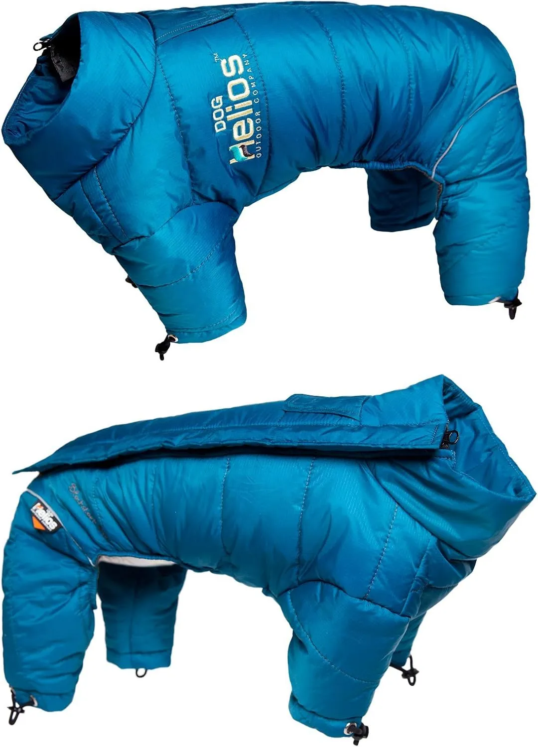 DOGHELIOS 'Thunder-Crackle' Full-Body Bodied Waded-Plush Adjustable and 3M Reflective Pet Dog Jacket Coat w/ Blackshark Technology, Medium, Grenadine Red