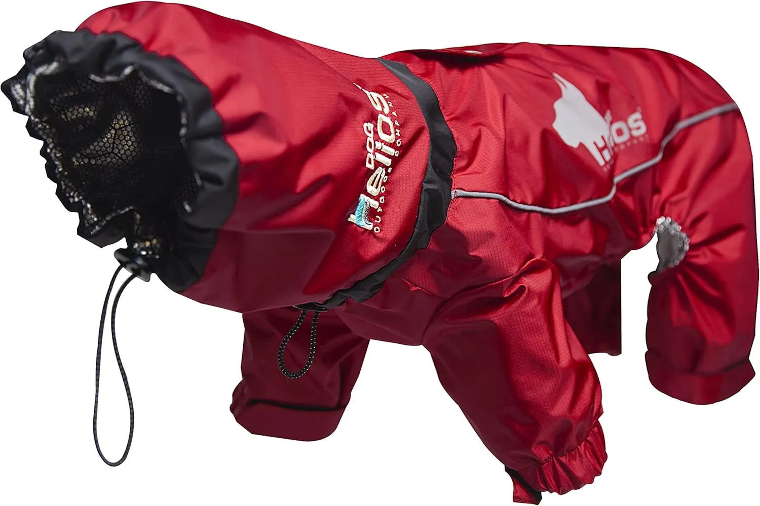 DOGHELIOS 'Weather-King' Windproof Waterproof and Insulated Adjustable Full Bodied Pet Dog Jacket Coat w/ Heat Retention Technology, Medium, Red