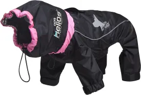 DOGHELIOS 'Weather-King' Windproof Waterproof and Insulated Adjustable Full Bodied Pet Dog Jacket Coat w/ Heat Retention Technology, X-Small, Black