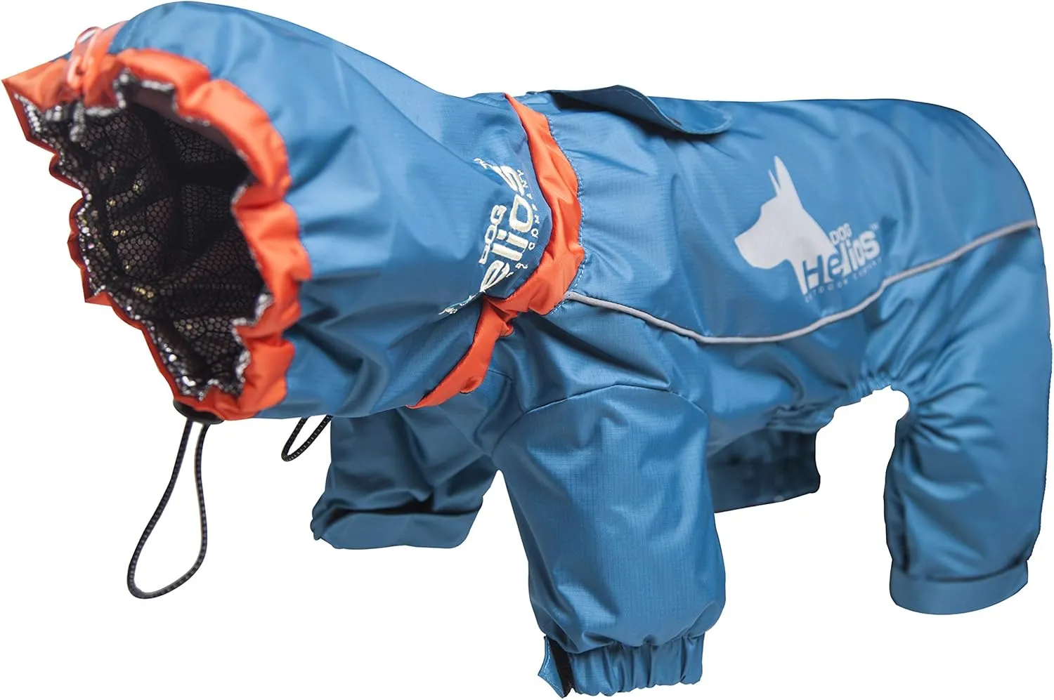 DOGHELIOS 'Weather-King' Windproof Waterproof and Insulated Adjustable Full Bodied Pet Dog Jacket Coat w/ Heat Retention Technology, X-Small, Blue