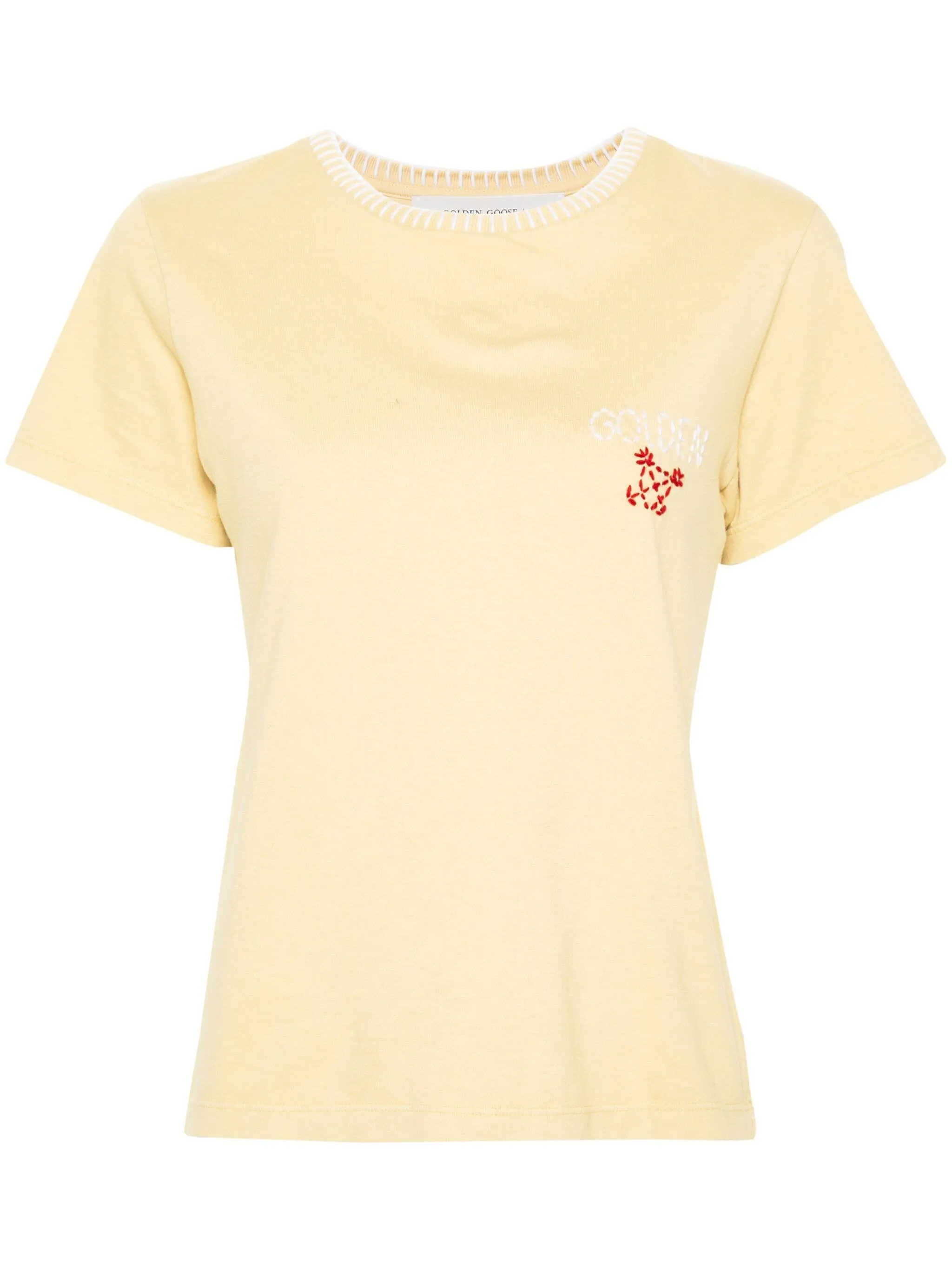 Doris whipstitch-trim T-shirt
