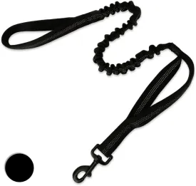 Eagloo Tactical Dog Leash, Military Training Bungee Leash for Large Dogs with Shock Absorption, Heavy Duty Leash with 2 Padded Control Handles, Black 5.2FT