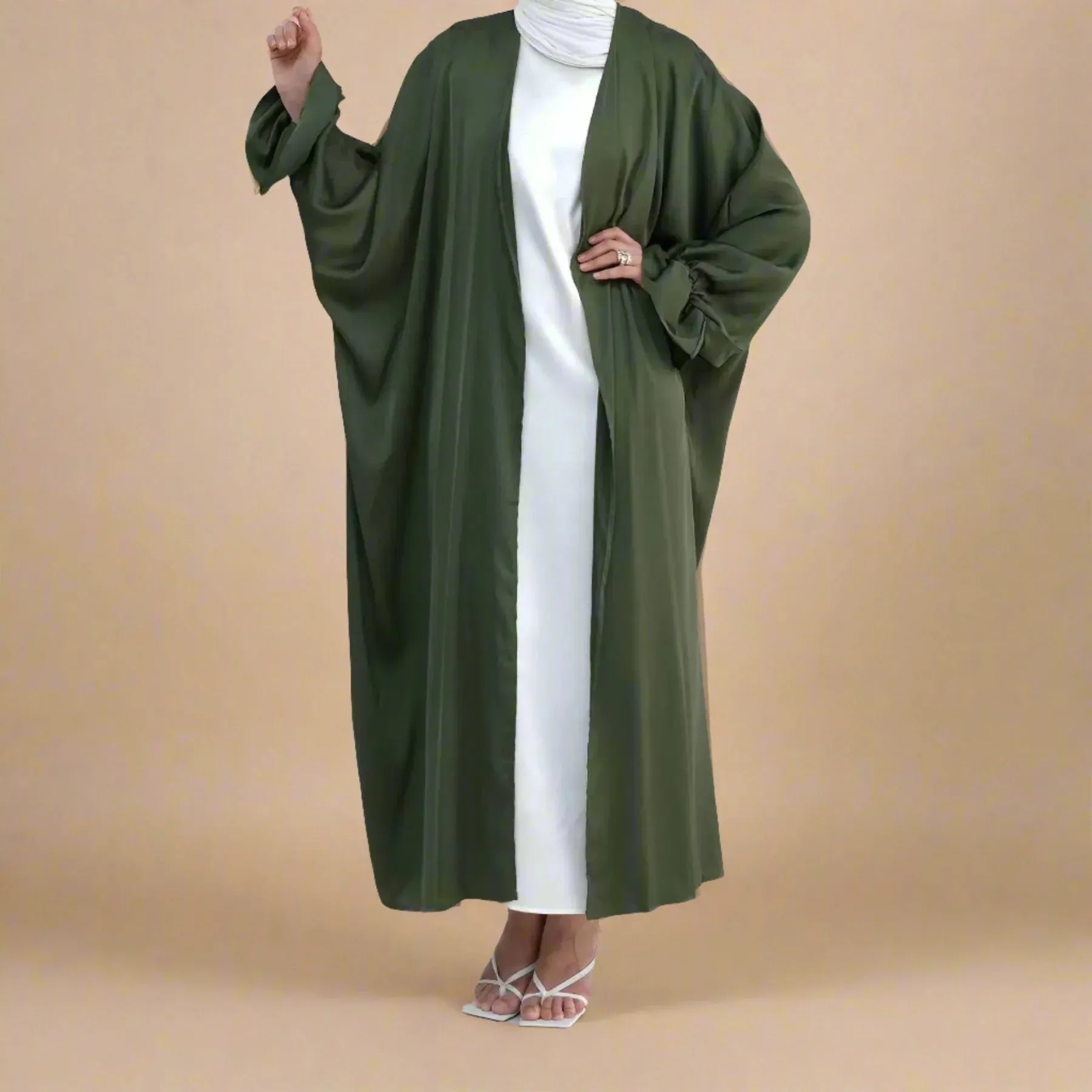 Elegant puff sleeve throw over