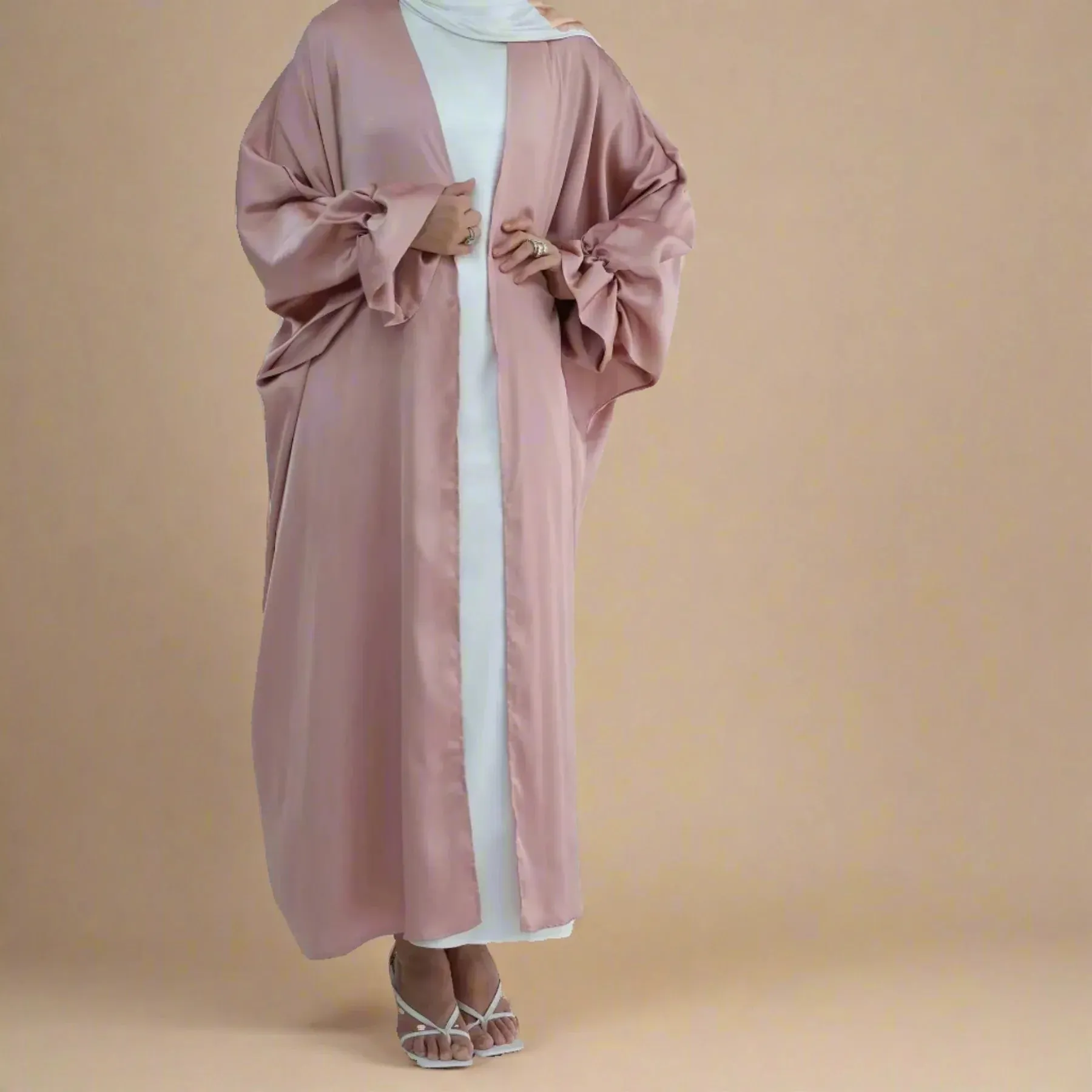 Elegant puff sleeve throw over