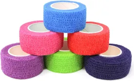 Ever Ready First Aid Self Adherent Cohesive Wrap Bandages for First Aid, Sprains, Swelling, Sports, Pets, Rainbow Colors, 1 x 5 Yards  30 Count