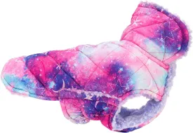 Fitwarm Reversible Tie Dye Dog Coat, Waterproof Thermal Pet Puffer Vest Jacket, Dog Winter Clothes for Small Dogs Girl, French Bulldog Apparel, Blue, XL