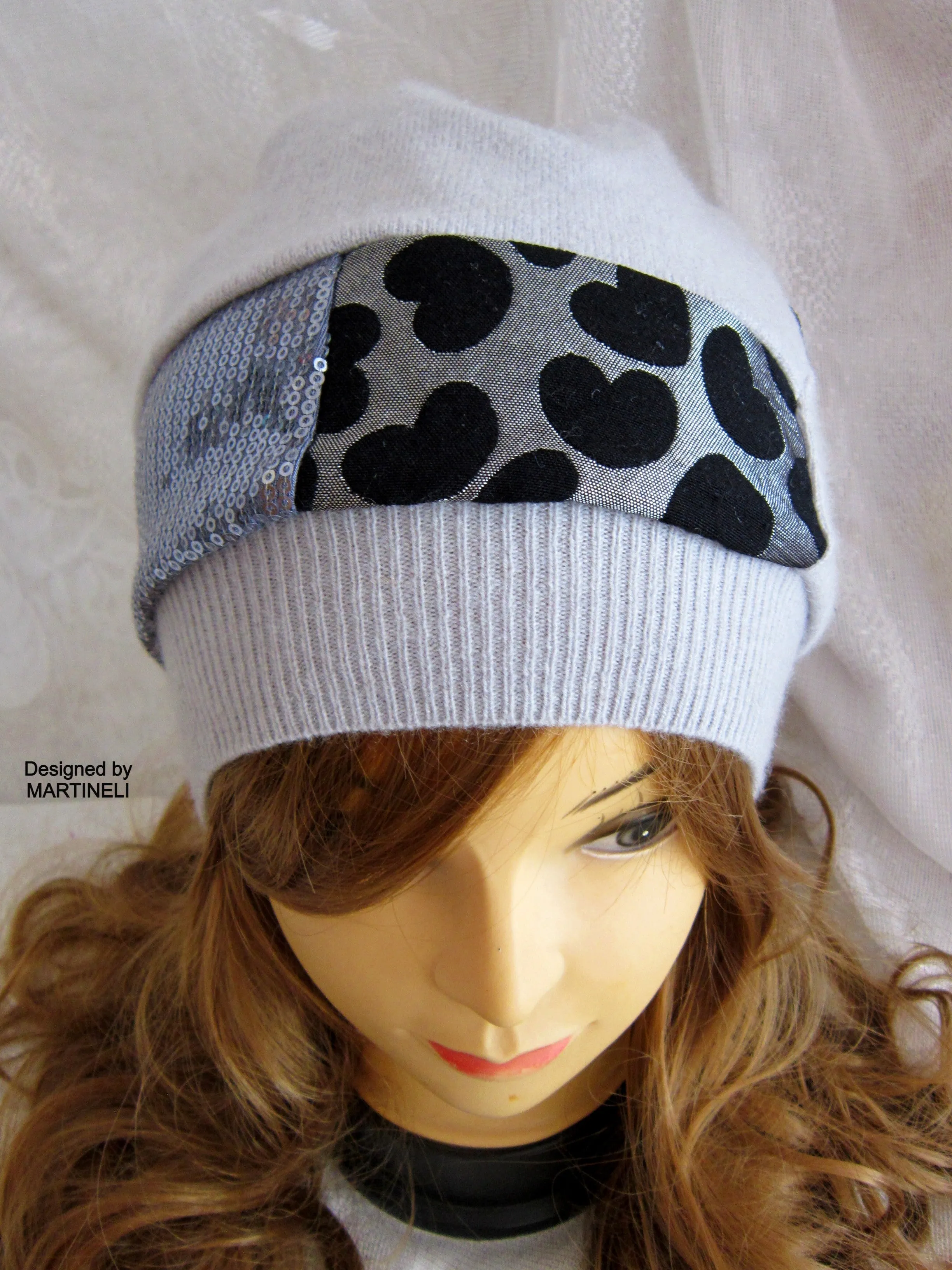 Gray Beanie Hat for Women,Warm Knit Beanie
