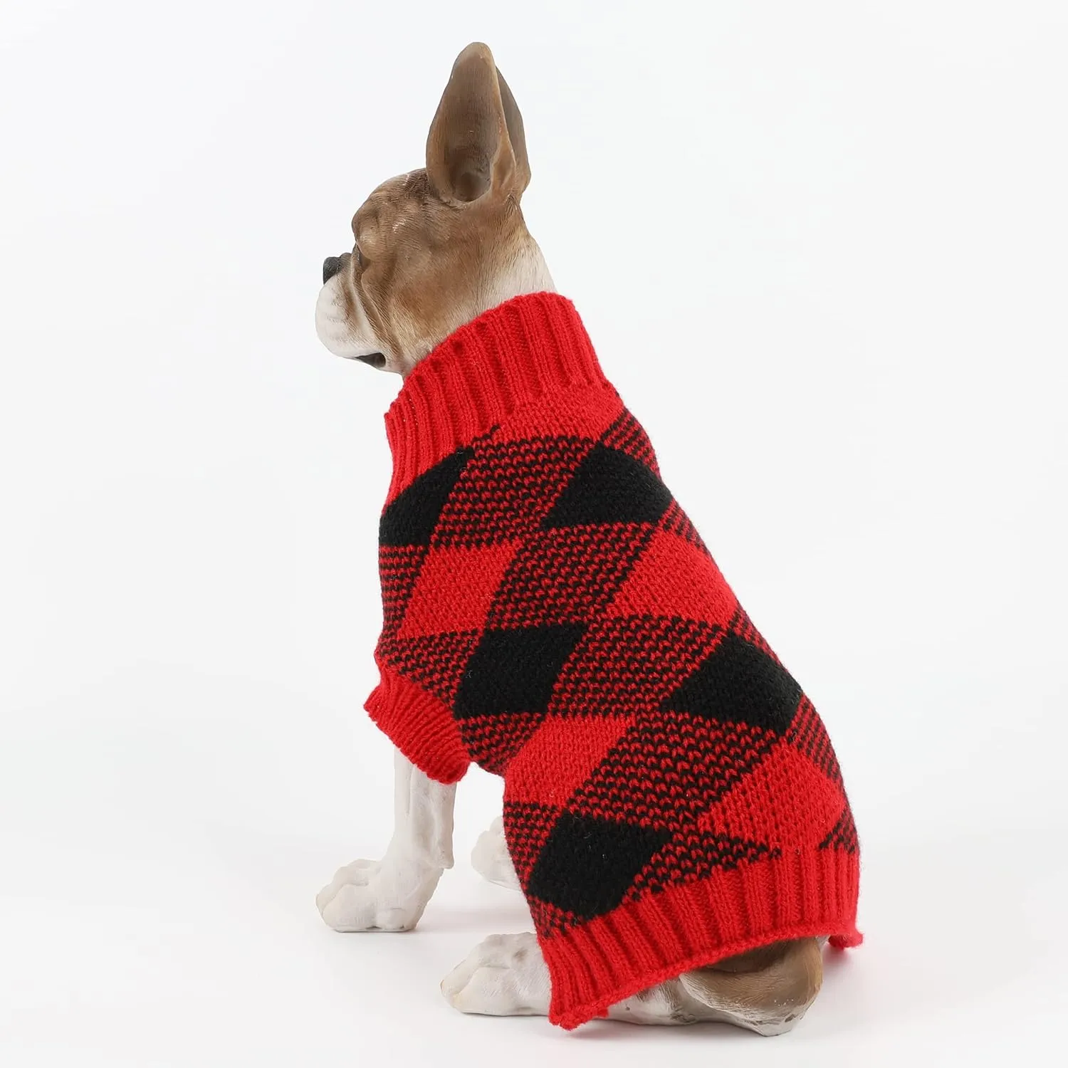 HAPEE Christmas Dog Sweaters for Medium Dogs, Argyle Winter Xmas Pet Clothes