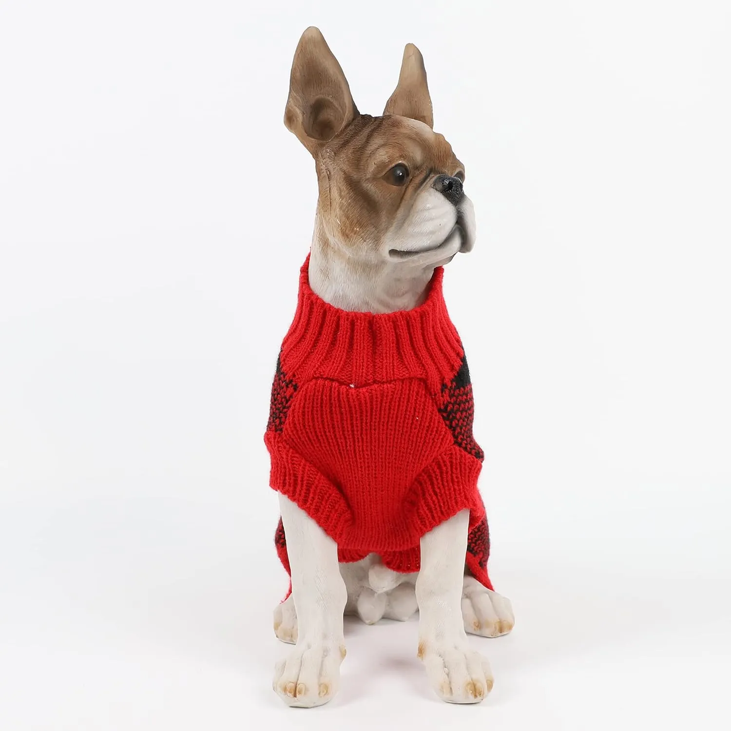 HAPEE Christmas Dog Sweaters for Medium Dogs, Argyle Winter Xmas Pet Clothes