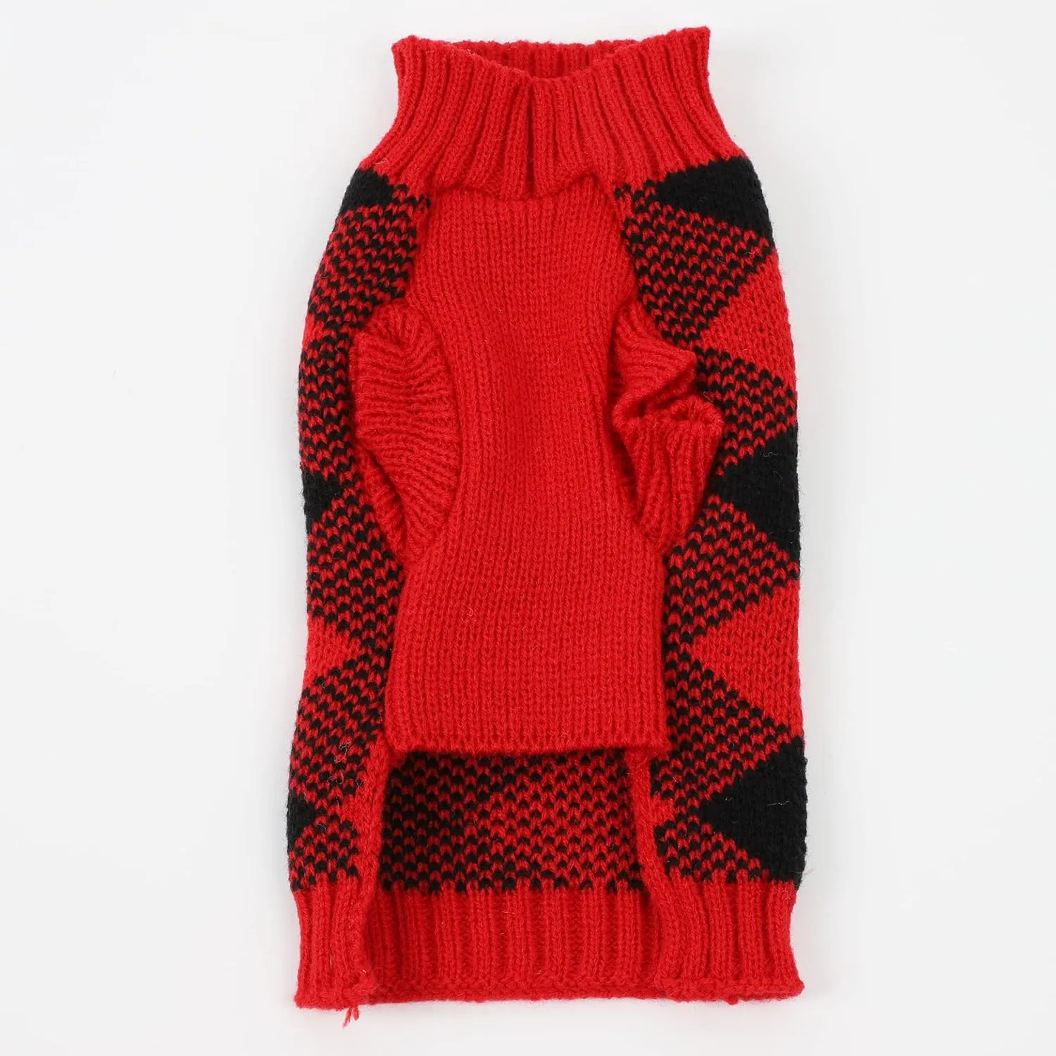 HAPEE Christmas Dog Sweaters for Medium Dogs, Argyle Winter Xmas Pet Clothes