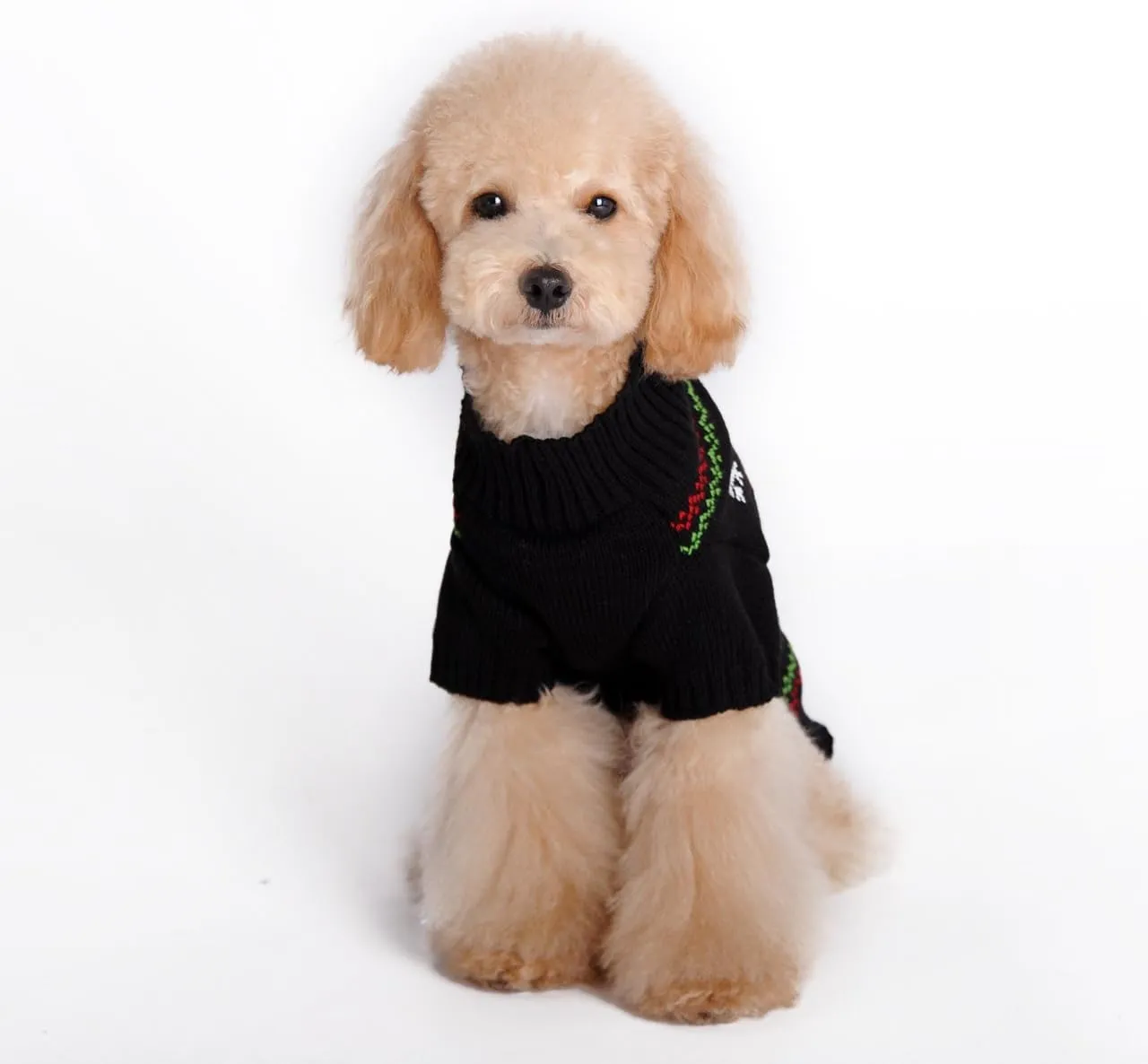 HAPEE Dog Xmas Sweaters, Red Nose Elk Puppy Clothes, Ugly Christmas Dog Sweaters