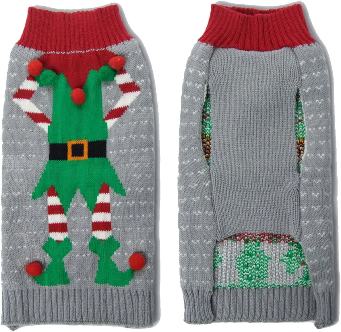 HAPEE Xmas Sweater for Dogs and Cats, Clown Prince Puppy Clothes, Ugly Christmas Sweater