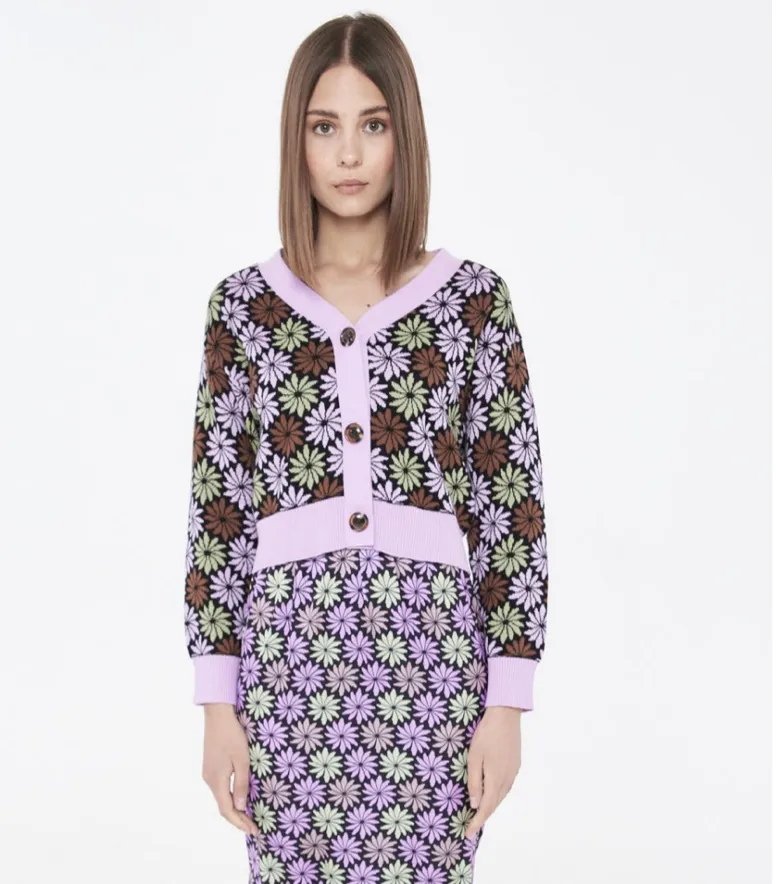 Hazy Daisy Francine Crop Cardigan