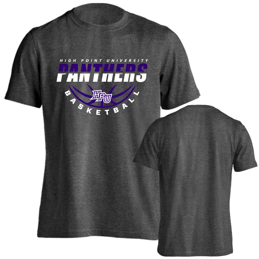 High Point University Panthers Basketball Laces Logo Short Sleeve T-shirt Tee