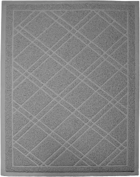 iPrimio Cat Litter Box Mat 42x36 Gray - Mesh Trapper, Easy Clean, Repels Odour - Non-Slip Kitty Litter Mat