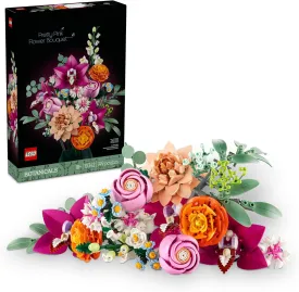 LEGO Botanicals Pretty Pink Flower Bouquet Building Set for Adults - Artificial Flowers for Wedding Decor or Table Display - Gift for Wedding, Bridesmaid - 10342