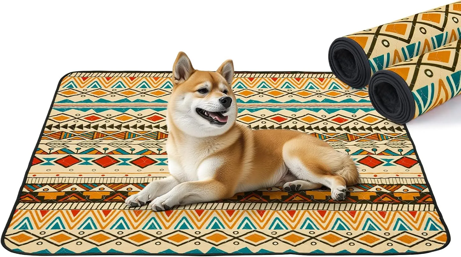 LOOBANI Reusable Pee Pads for Dogs: 2 Pack Washable Puppy Pads Waterproof 31"x36", Super Absorbent Whelping Pad, Leak-Proof & Non-Slip Dog Training Pads for Floor, Potty, Playpen, Crate (Yellow)