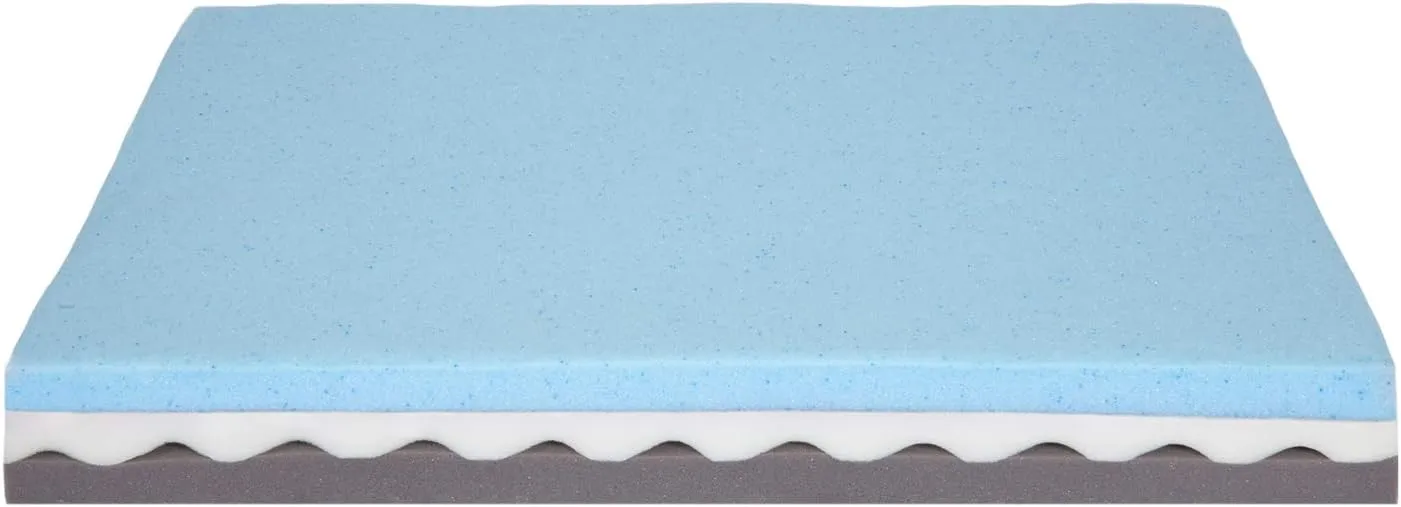 Luxe Dog Bed by Wag | Quad Layer Technology with Memory Foam, Orthopedic Foam, and Cooling Gel. Machine Washable Cover. Navy, Small