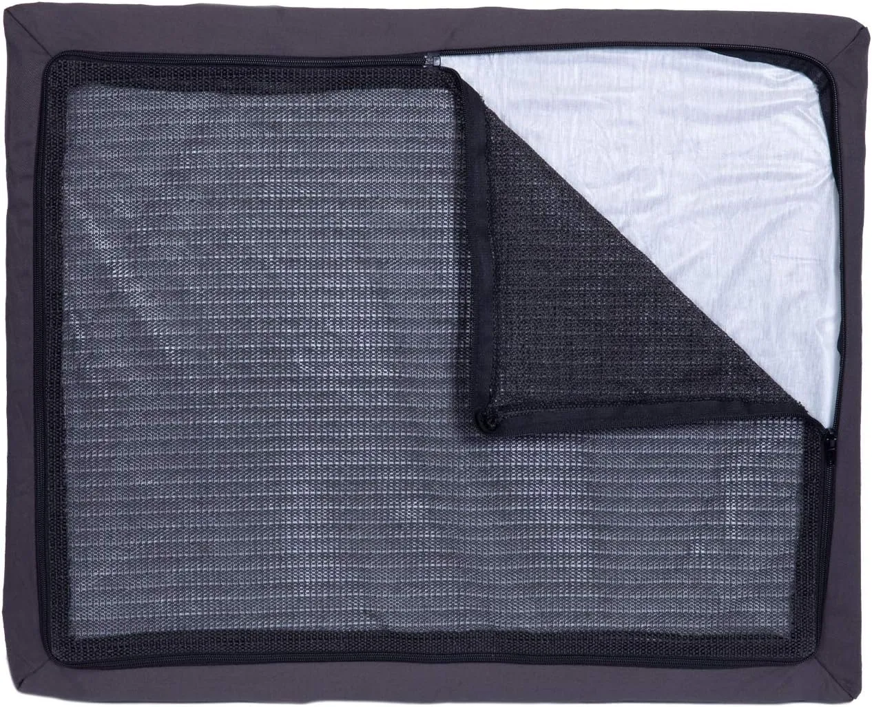 Luxe Dog Bed by Wag | Quad Layer Technology with Memory Foam, Orthopedic Foam, and Cooling Gel. Machine Washable Cover. Navy, Small