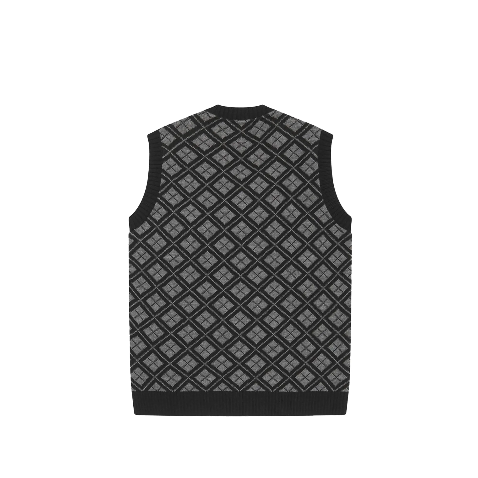 Manors Mens Checkered Vest Black/Grey