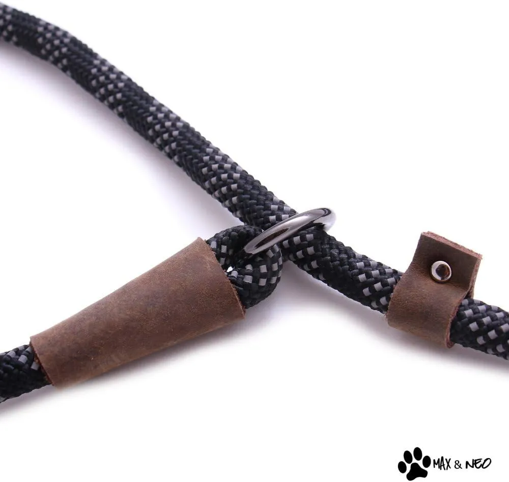 Max and Neo Double Handle Rope Slip Lead Leash - We Donate 1 for 1 to Dog Rescues for Every Product Sold