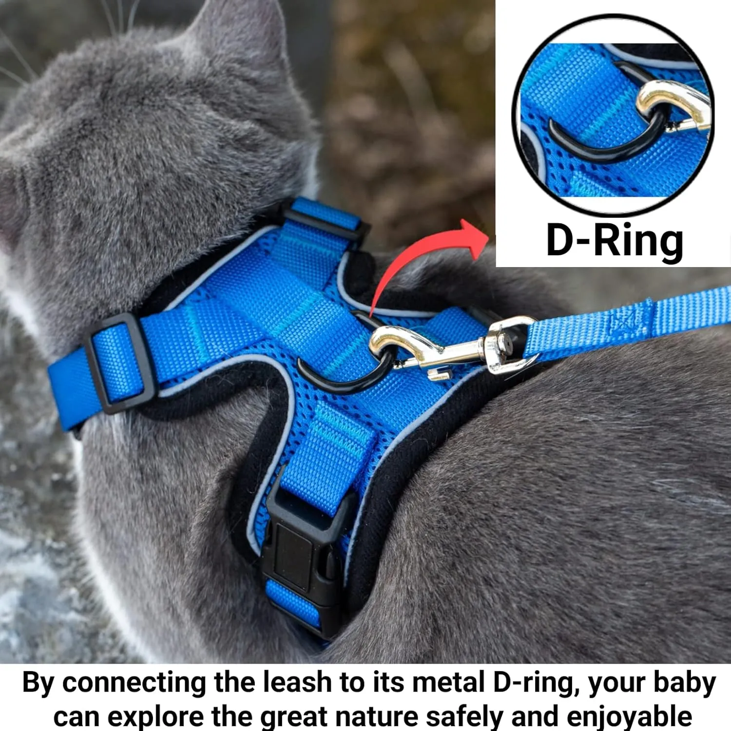 Mr. Peanut's PurrTrek Reflective Cat Harness with Matching Leash (Extra Small, Lilac)