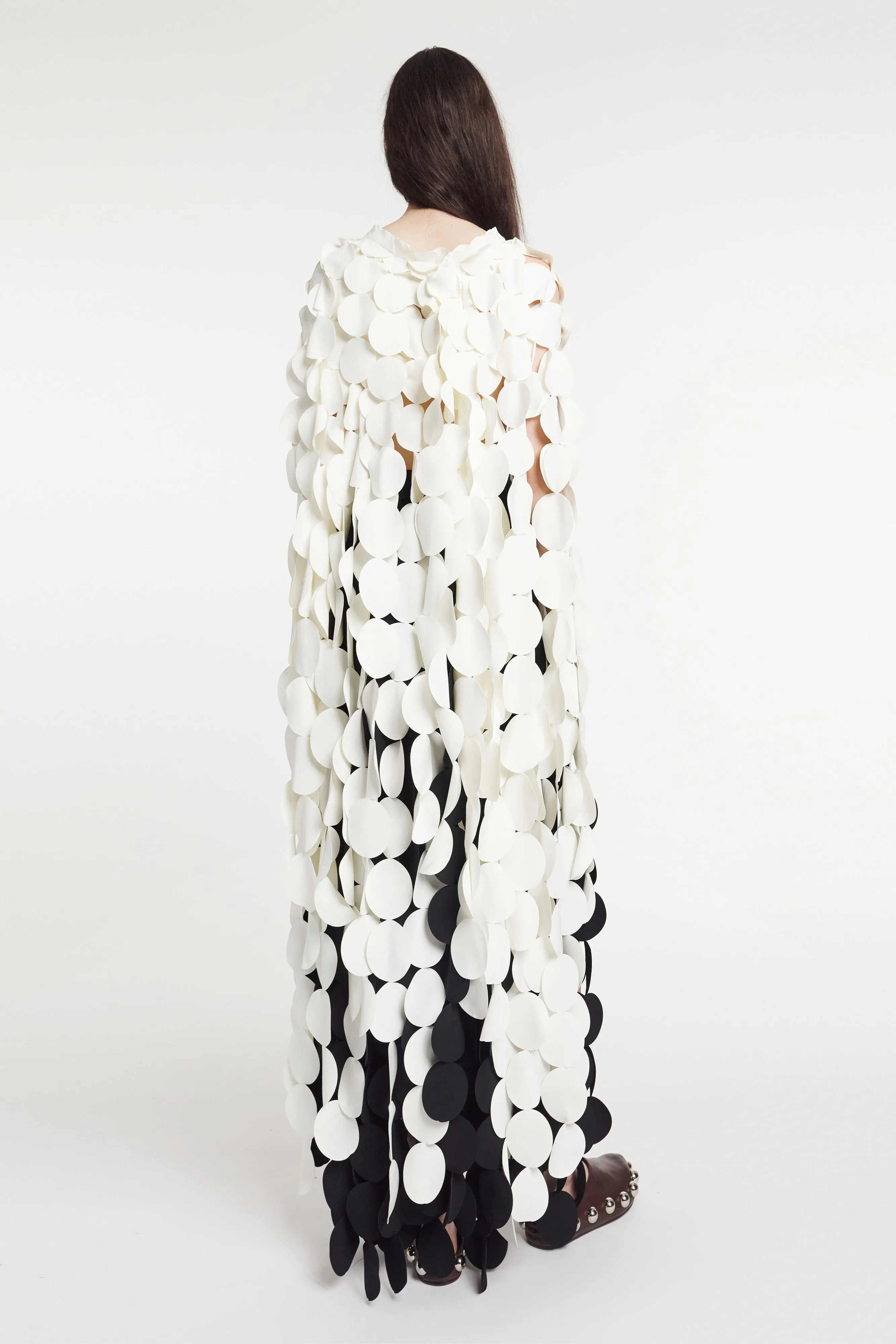 Multi Circle Layered Cape Top Ivory