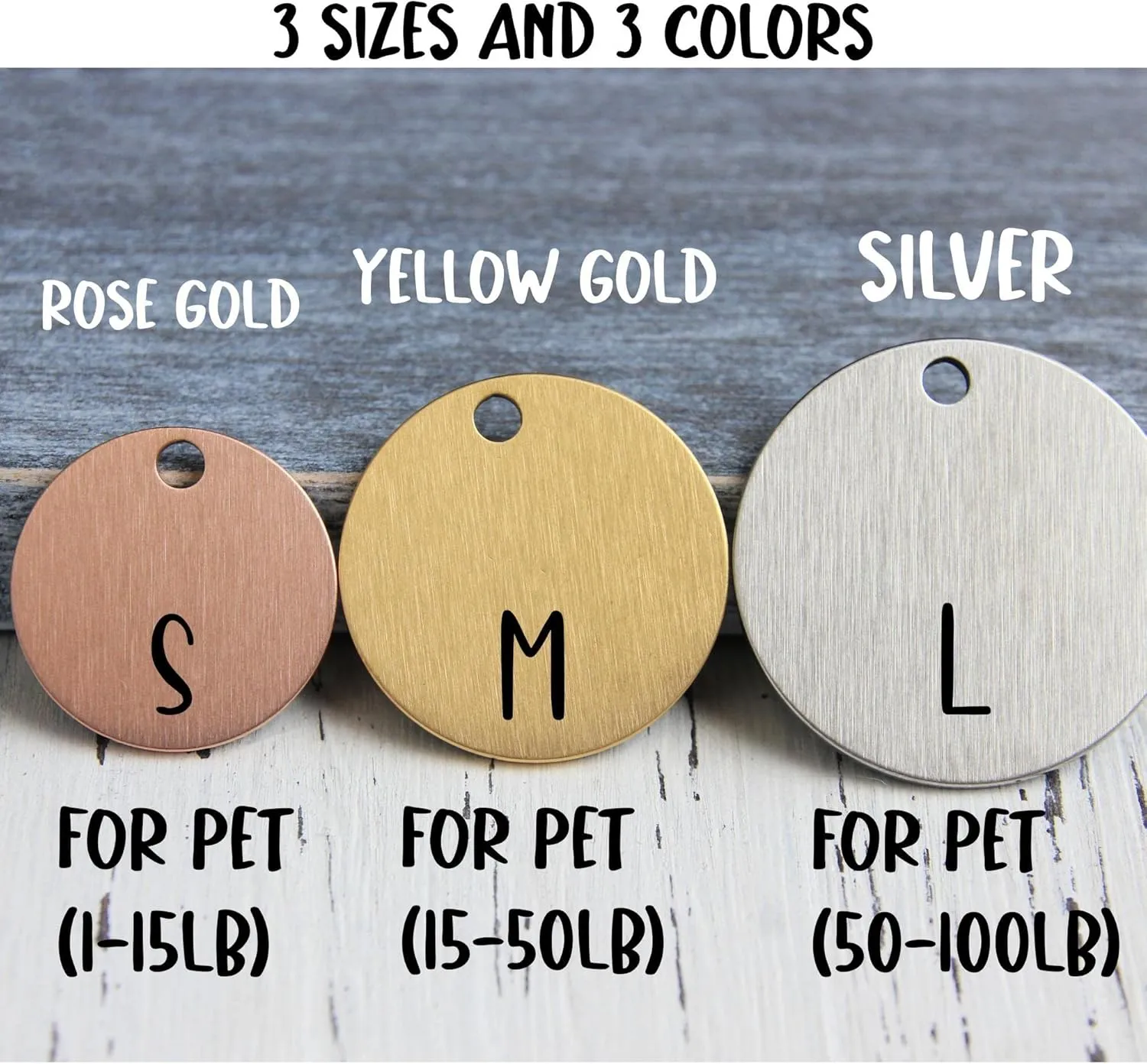 MYXGY Stainless Steel Pet ID Tag, Personalized Dog Name Tags, Customized Cat Tags, Deep Laser Engraving, Optional Engraved on Both Sides, Various Design Options
