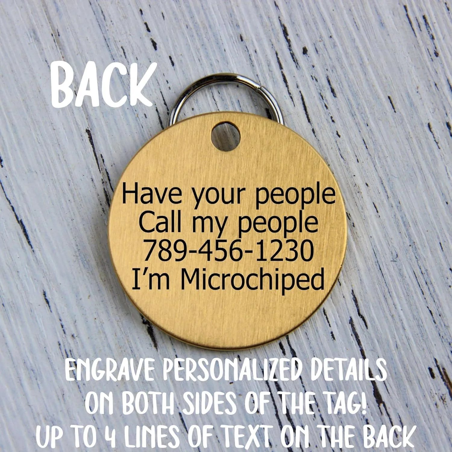 MYXGY Stainless Steel Pet ID Tag, Personalized Dog Name Tags, Customized Cat Tags, Deep Laser Engraving, Optional Engraved on Both Sides, Various Design Options