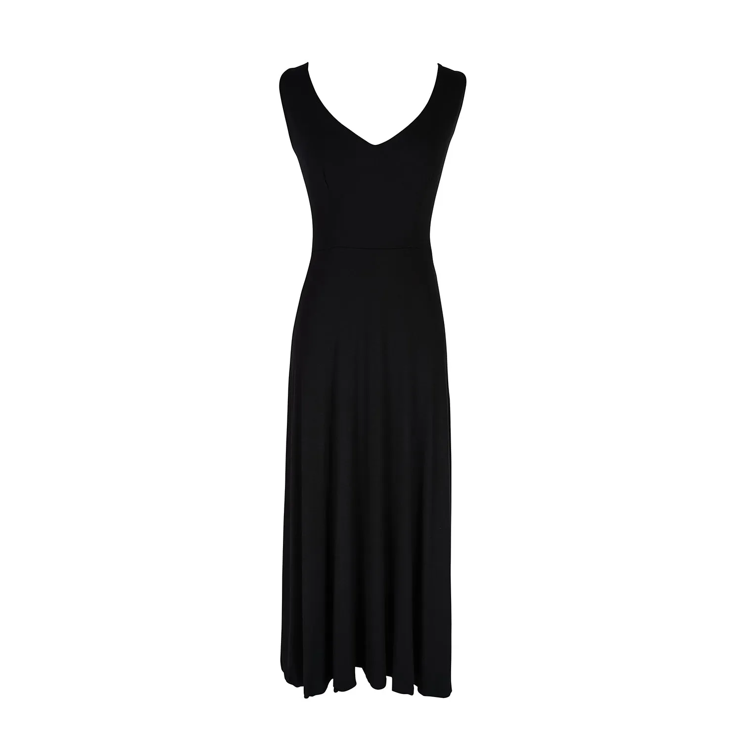 Onyx Fit and Flare Slip Dress