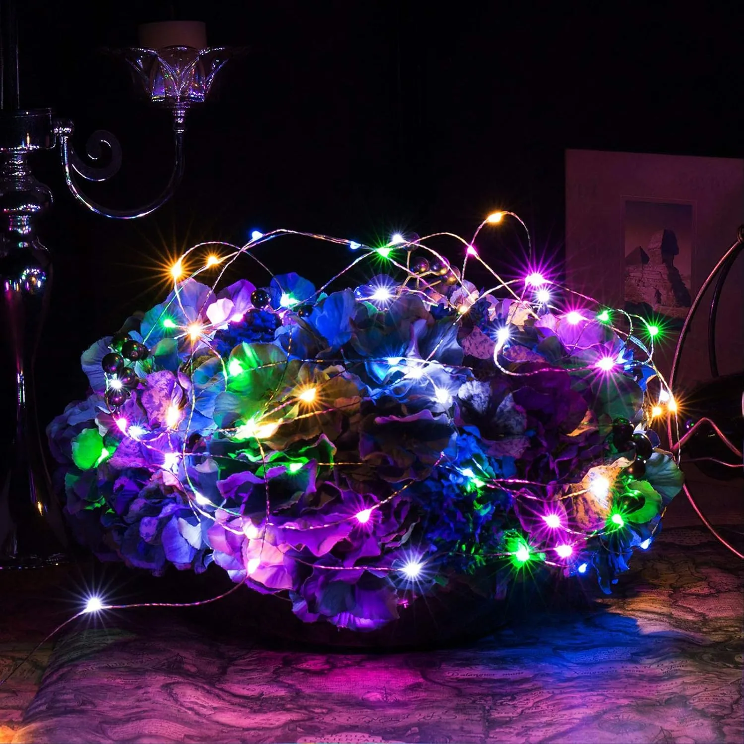 RUICHEN USB Fairy Lights 66 Ft 200 LED String Lights with On/Off Switch (Multicolor, 2 Pack)