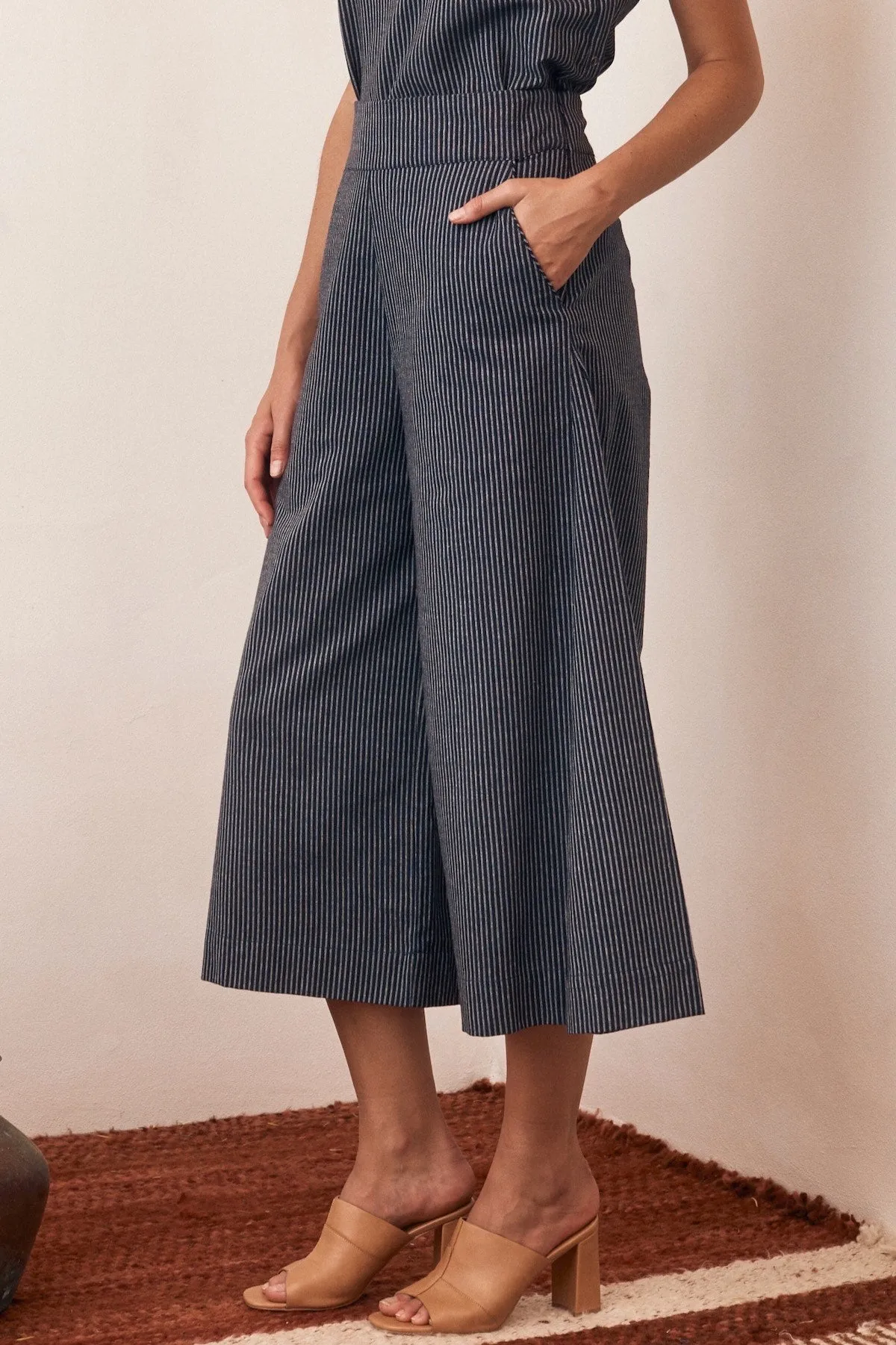 Sadie Trouser Dark Stripe