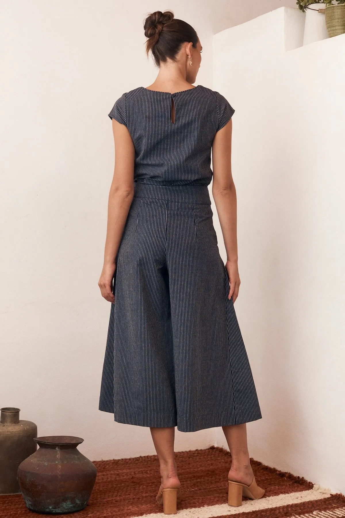 Sadie Trouser Dark Stripe