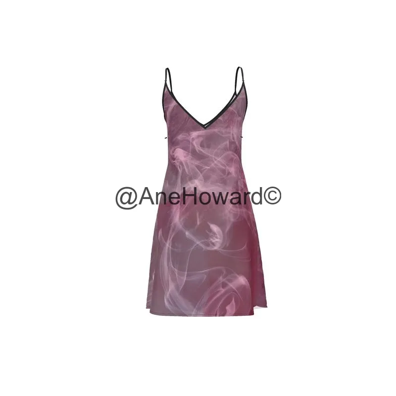 Short Slip Dress Pink Smoke