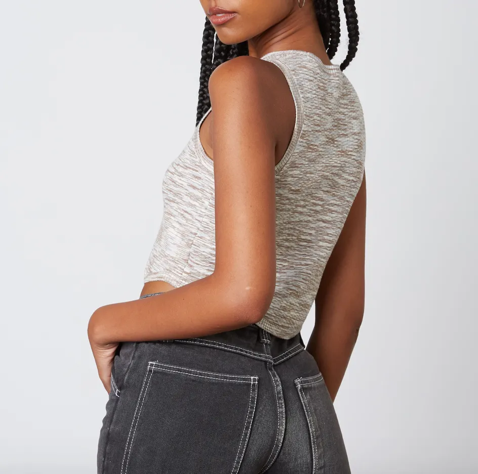 Sleeveless Crop Sweater