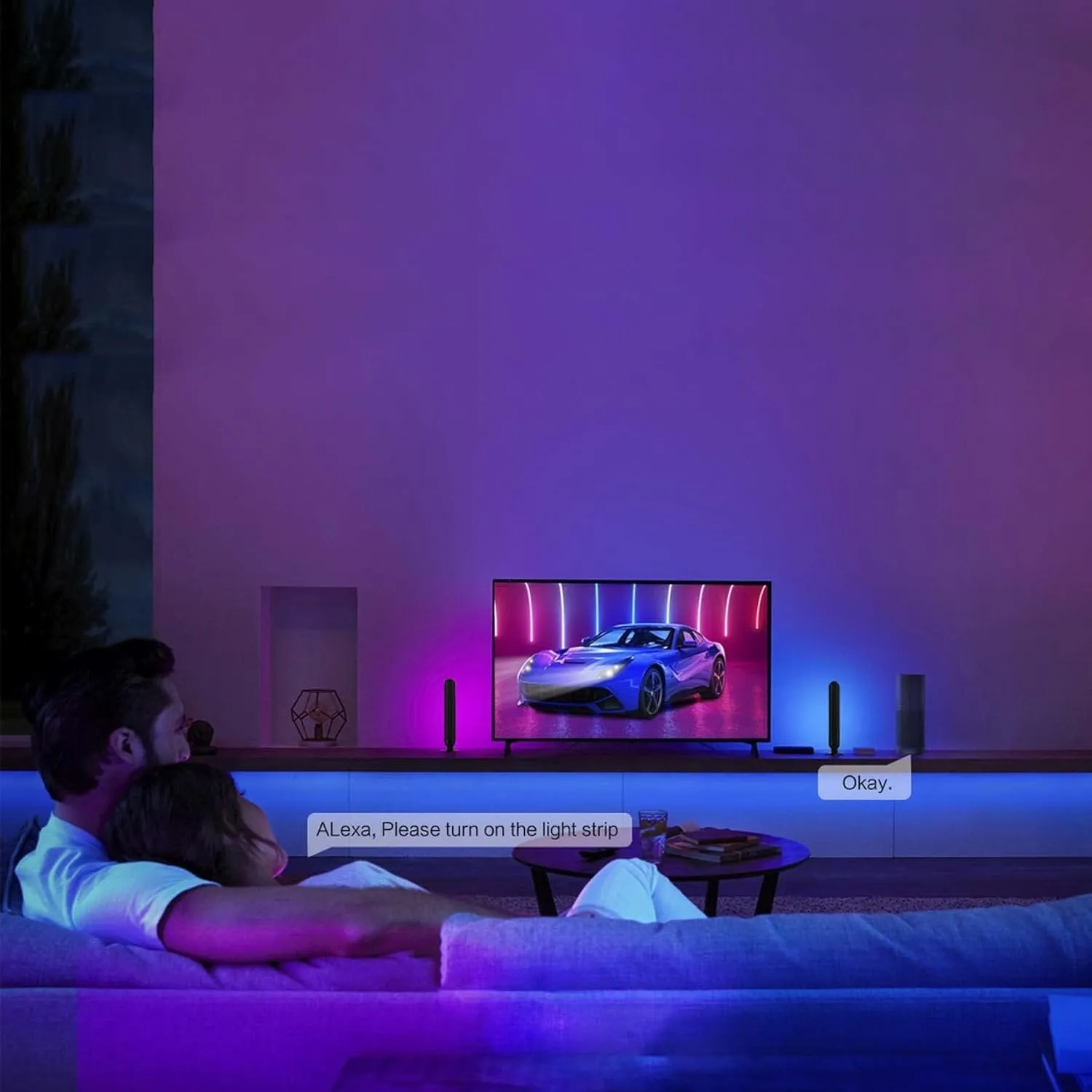 Smart WiFi IR Music Light -  Gaming Light Bar for TV, Movies, PC, and Room