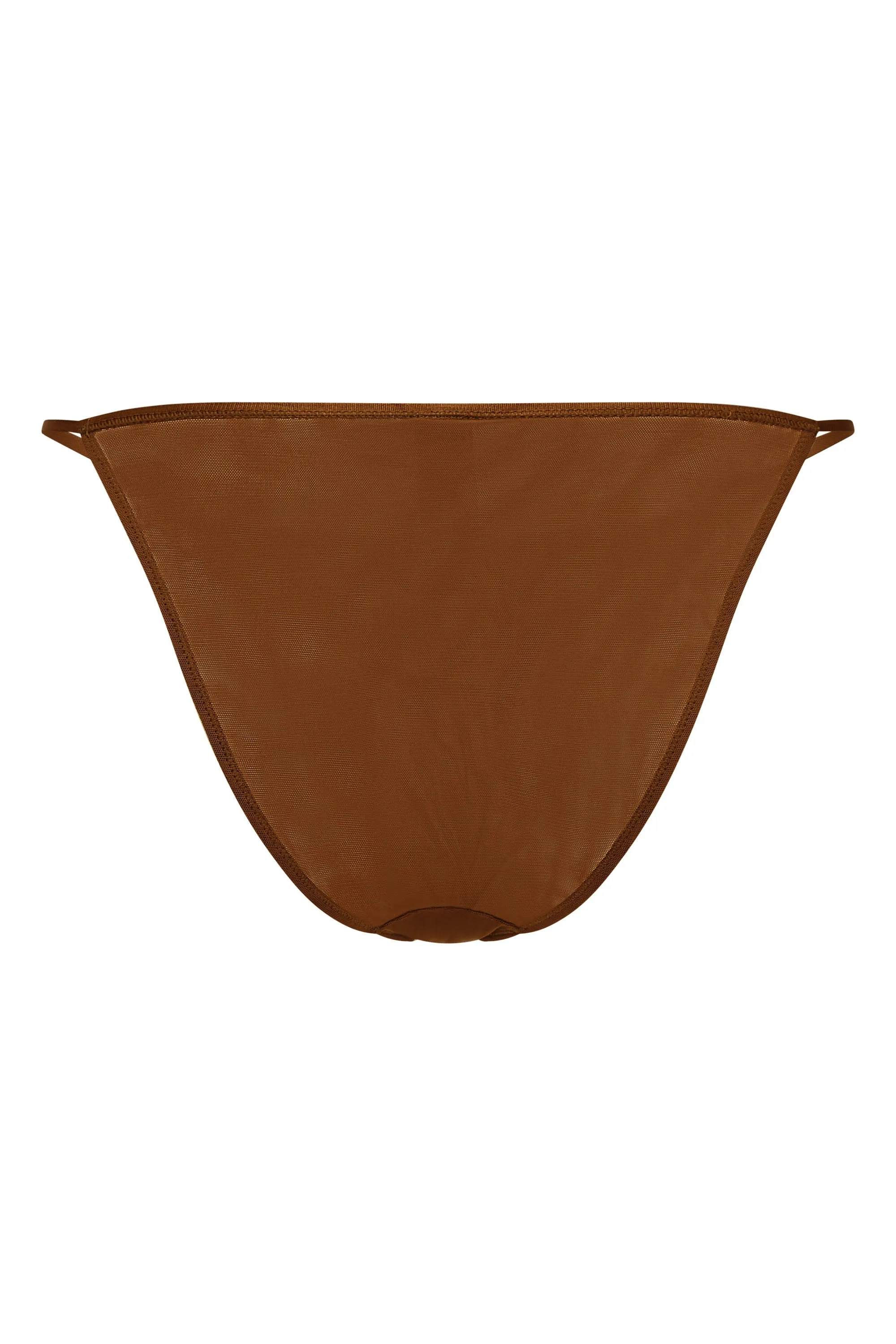 Soft Mesh String Bikini in Chestnut